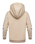 Fouter fleece hoodie with drawstring hood, muffle pocket, and straight hem.